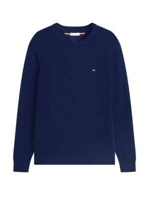 Pullover aus einem Baumwollstrick mit Logo-Stickerei