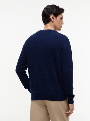 Pullover aus einem Baumwollstrick mit Logo-Stickerei