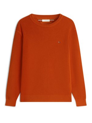 Pullover aus einem Baumwollstrick mit Logo-Stickerei