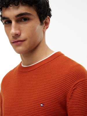 Pullover aus einem Baumwollstrick mit Logo-Stickerei