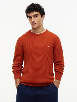 Pullover aus einem Baumwollstrick mit Logo-Stickerei