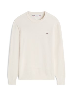Pullover aus einem Baumwollstrick mit Logo-Stickerei