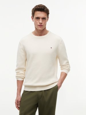 Pullover aus einem Baumwollstrick mit Logo-Stickerei