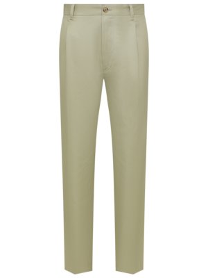 Bundfaltenhose aus Baumwolle in Twill-Textur