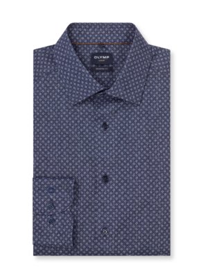 Luxor, Modern Fit, Bügelfreies Baumwollhemd mit Print