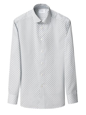 Knitterarmes Hemd aus Bio-Baumwolle mit Print, Slim Fit