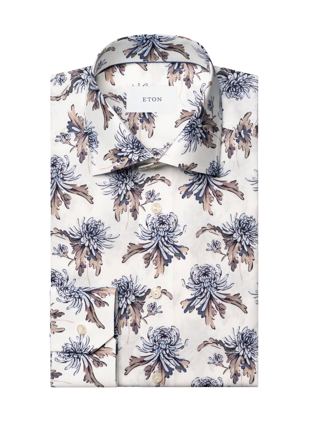 Eton Hemd aus Bio-Baumwolle mit floralem Print, Slim Fit in 43S