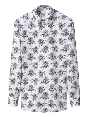 Hemd aus Bio-Baumwolle mit floralem Print, Slim Fit
