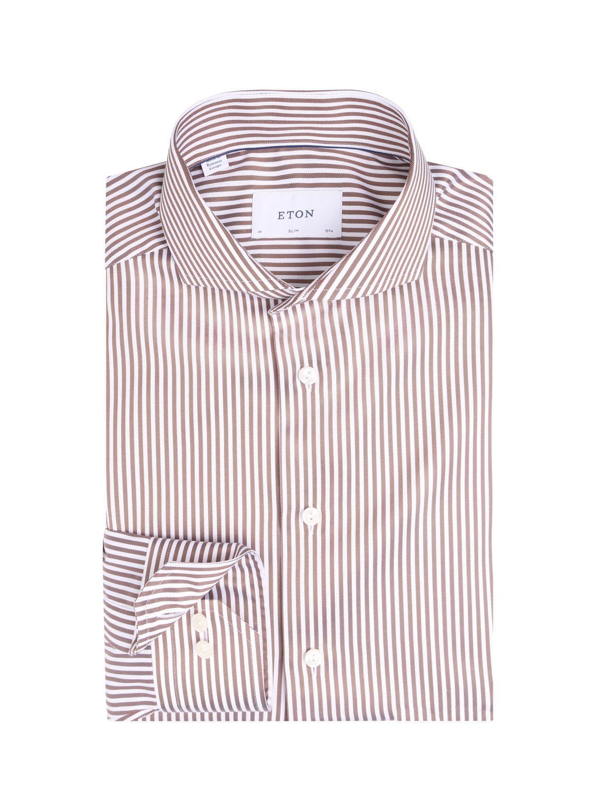Eton Signature Twill-Hemd mit Streifen und Haifischkragen, Slim in 43S