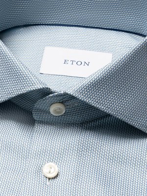 Gemustertes Signature Twill-Hemd mit Haifischkragen, Slim