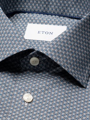 Vollzwirn-Hemd aus Bio-Baumwolle mit Print, Slim Fit
