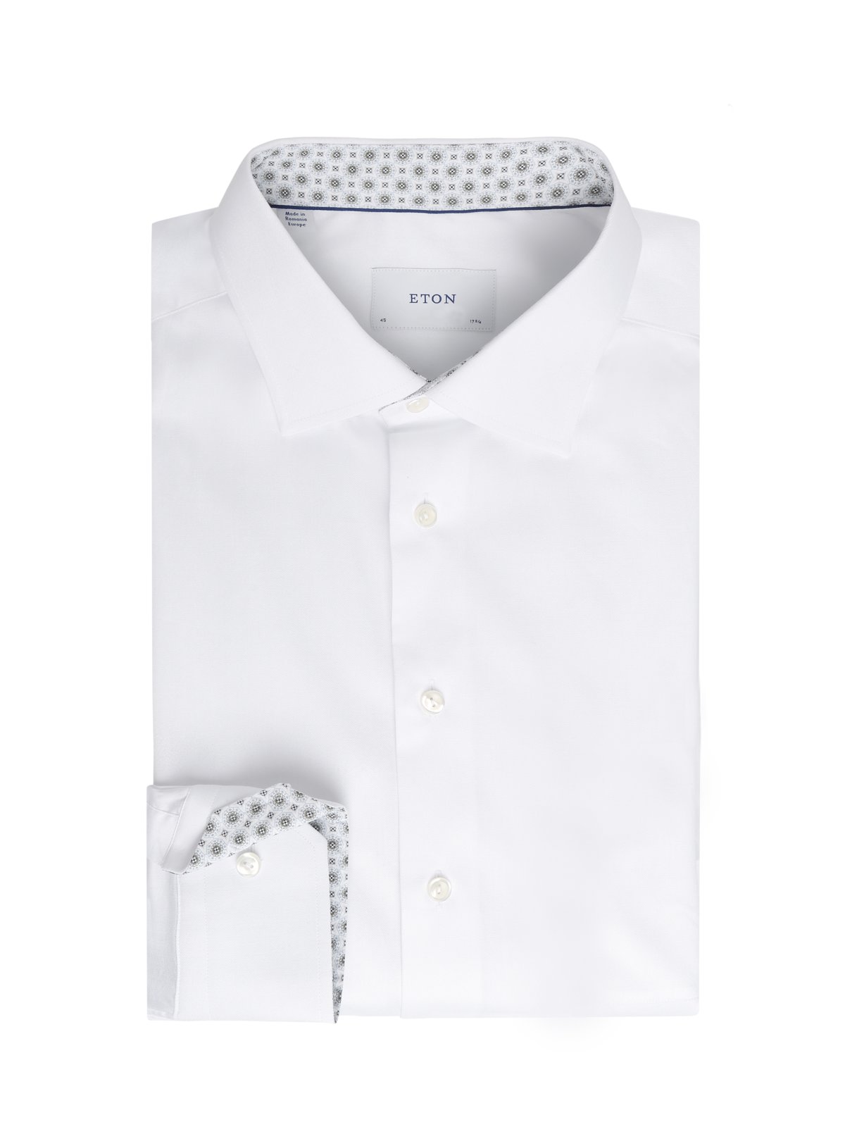 Eton Vollzwirn-Baumwollhemd mit Ausputz, Contemporary Fit in 42