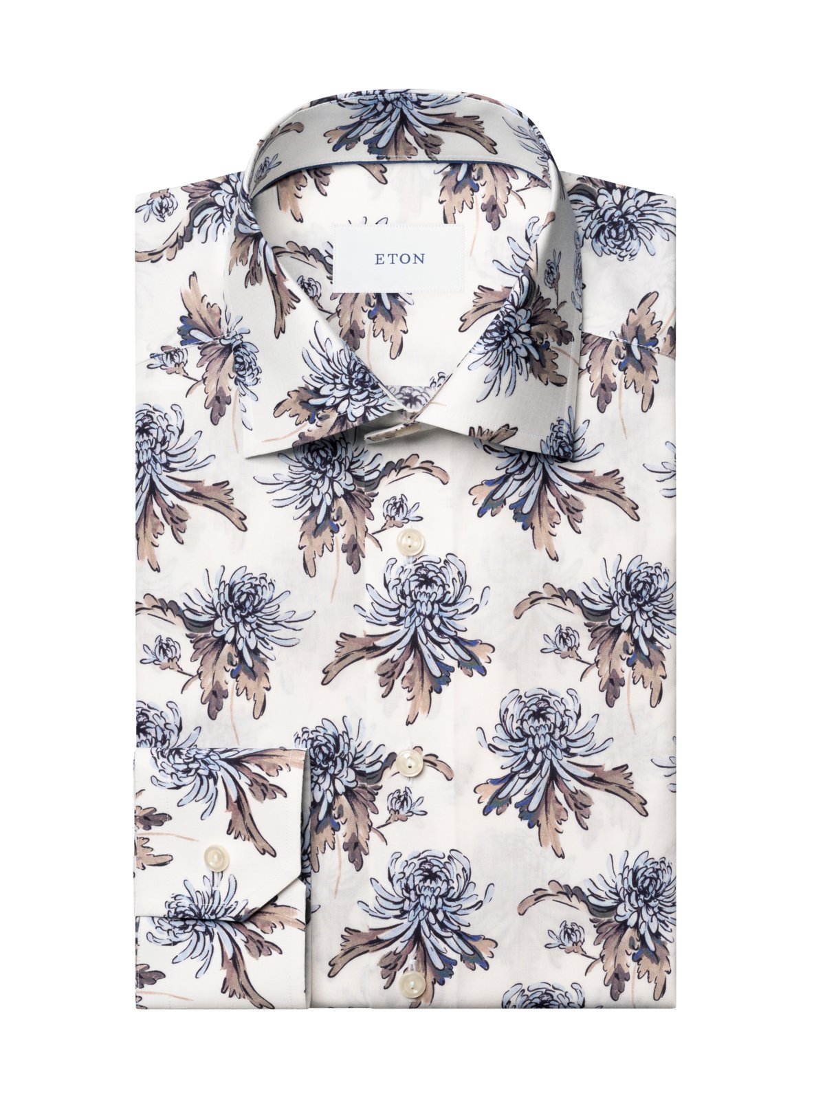 Eton Hemd aus Bio-Baumwolle mit floralem Print, Contemporary Fit in 41