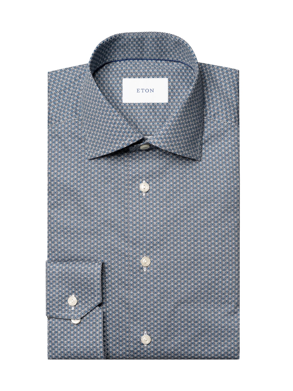 Eton Vollzwirn-Hemd aus Bio-Baumwolle mit Print, Contemporary Fit in 41
