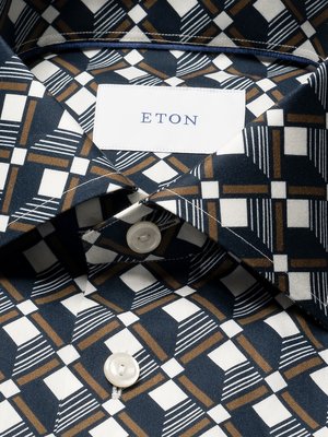 Vollzwirn-Hemd aus Bio-Baumwolle mit Print, Contemporary Fit