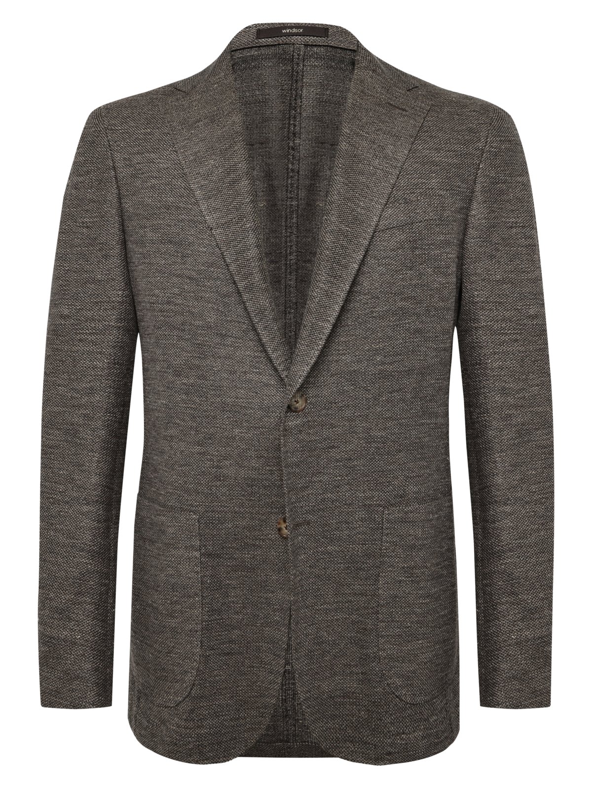 Windsor Ungefüttertes Sakko aus Leinen und Baumwolle mit Struktur, Shaped Fit in 48