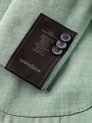 Ungefüttertes Sakko aus einem Leinen-Mix, Shaped Fit