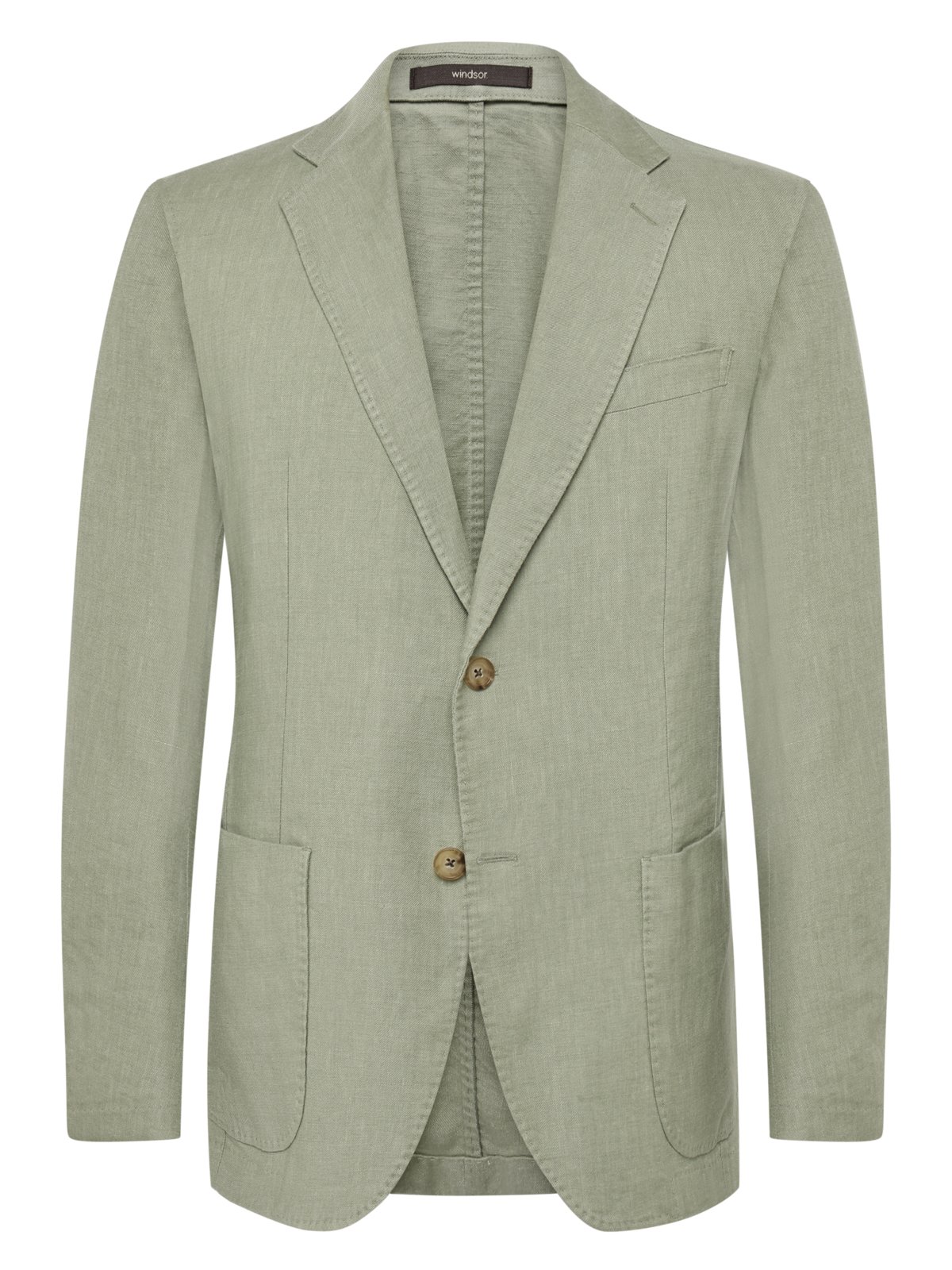 Windsor Einreihiges Sakko Giro aus einem Leinenmischgewebe, Shaped Fit in 48