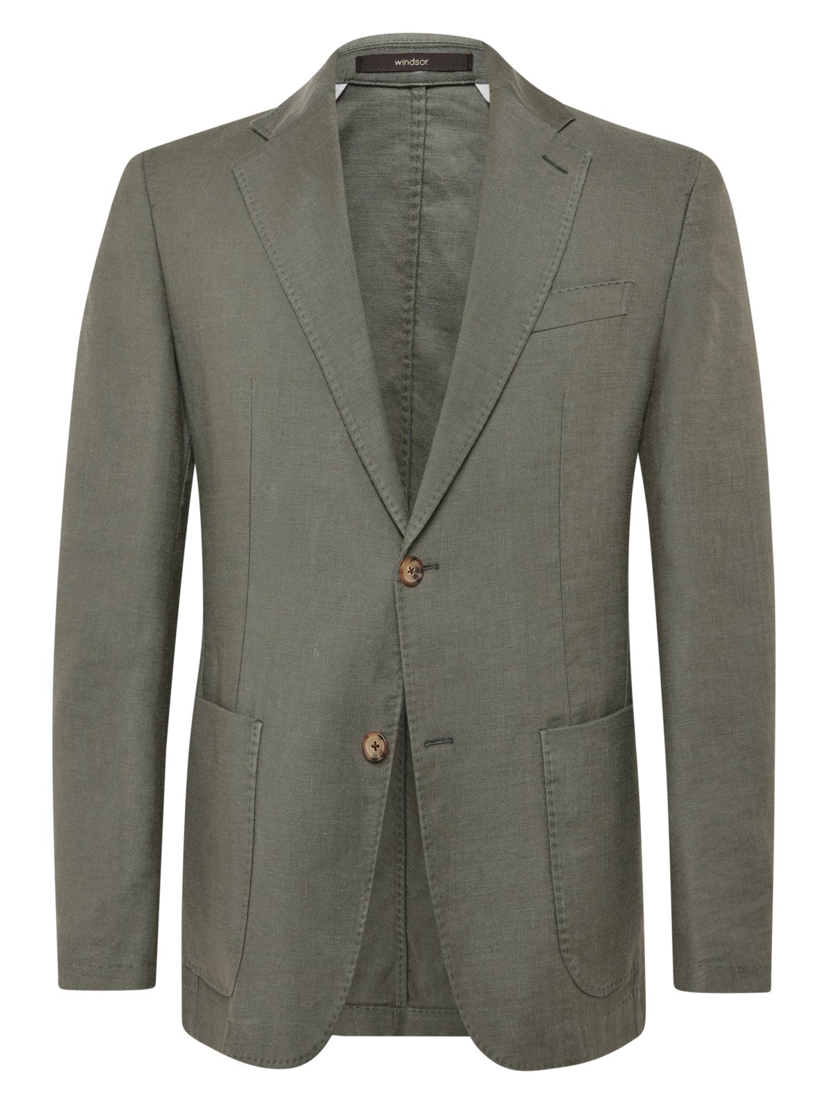 Windsor Einreihiges Sakko Giro aus einem Leinenmischgewebe, Shaped Fit in 54