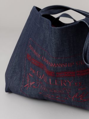 Denim Tote Bag aus Baumwolle