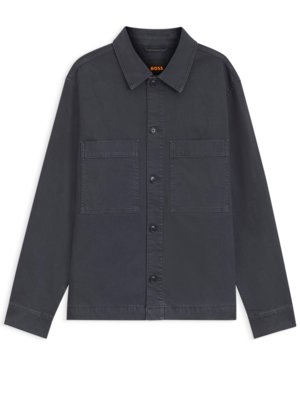 Overshirt aus strukturiertem Baumwoll-Canvas mit Stretch