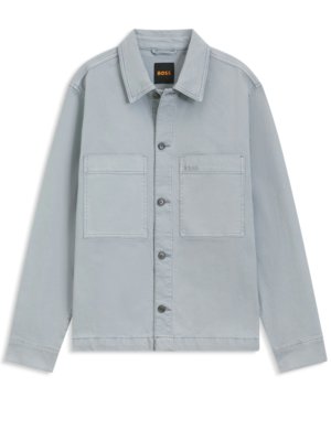 Overshirt aus strukturiertem Baumwoll-Canvas mit Stretch