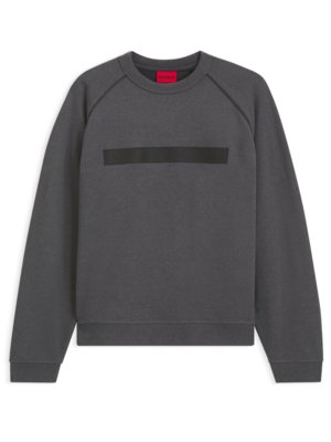 Sweatshirt mit gummierter Label-Stickerei