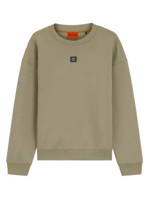 Softes Sweatshirt mit Logo-Aufnäher auf der Brust