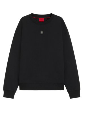 Softes Sweatshirt mit Logo-Aufnäher auf der Brust