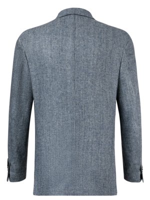 Zweireihiges Flanell-Sakko mit Kaschmir und Spitzfasson, Shaped Fit