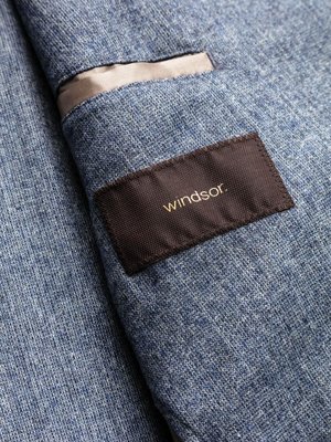 Zweireihiges Flanell-Sakko mit Kaschmir und Spitzfasson, Shaped Fit