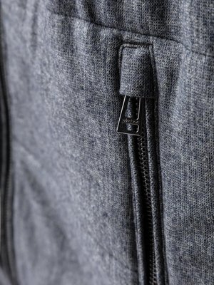 Flanell-Steppweste mit Stehkragen