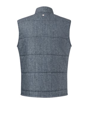 Flanell-Steppweste mit Stehkragen