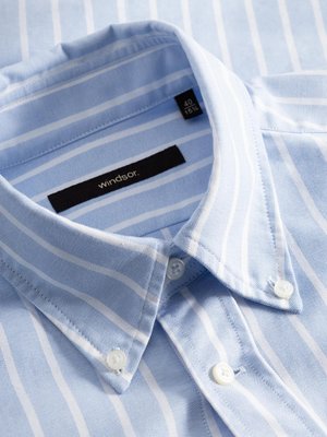 Oxfordhemd aus Baumwolle mit Streifen, Regular Fit