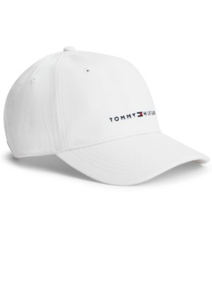 Cap aus Baumwolle mit Struktur und gesticktem Label-Schriftzug