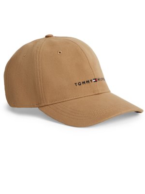 Cap aus Baumwolle mit Struktur und gesticktem Label-Schriftzug