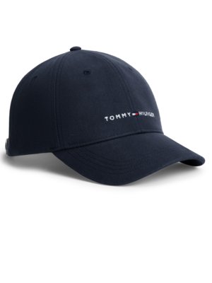 Cap aus Baumwolle mit Struktur und gesticktem Label-Schriftzug