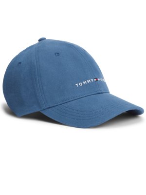 Cap aus Baumwolle mit Struktur und gesticktem Label-Schriftzug