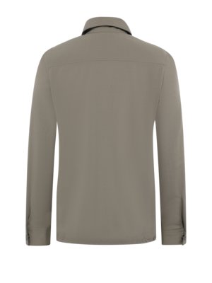 DFB Travel Collection Overshirt aus einem Wollmischgewebe mit Druckknöpfen
