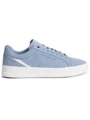 Sneaker aus Veloursleder mit Label-Schriftzug