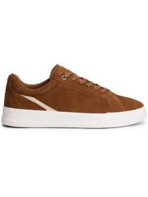 Sneaker aus Veloursleder mit Label-Schriftzug