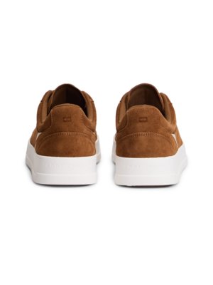 Sneaker aus Veloursleder mit Label-Schriftzug