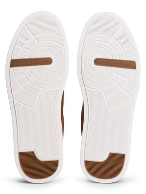 Sneaker aus Veloursleder mit Label-Schriftzug