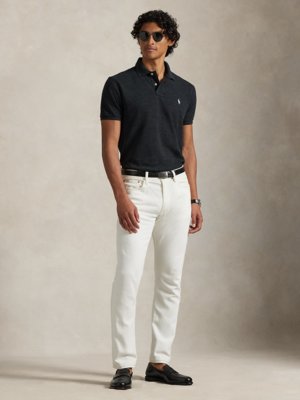 Piqué-Poloshirt mit Logo-Stickerei, Custom Slim Fit