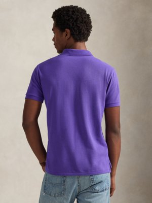 Piqué-Poloshirt mit Logo-Stickerei, Custom Slim Fit
