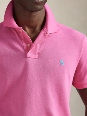 Piqué-Poloshirt mit Logo-Stickerei, Custom Slim Fit