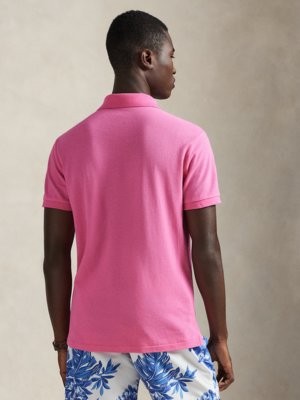 Piqué-Poloshirt mit Logo-Stickerei, Custom Slim Fit