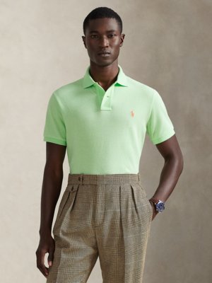 Piqué-Poloshirt mit Logo-Stickerei, Custom Slim Fit