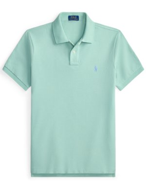 Piqué-Poloshirt mit Logo-Stickerei, Custom Slim Fit