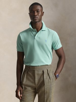 Piqué-Poloshirt mit Logo-Stickerei, Custom Slim Fit